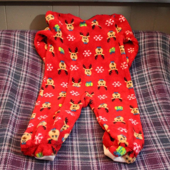 Macy's Footed Onsie Winter Christmas Reindeer Size 24M - Picture 9 of 10